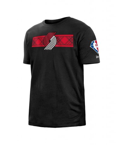 Men's Black Portland Trail Blazers 2021/22 City Edition Brushed Jersey T-shirt $18.35 T-Shirts