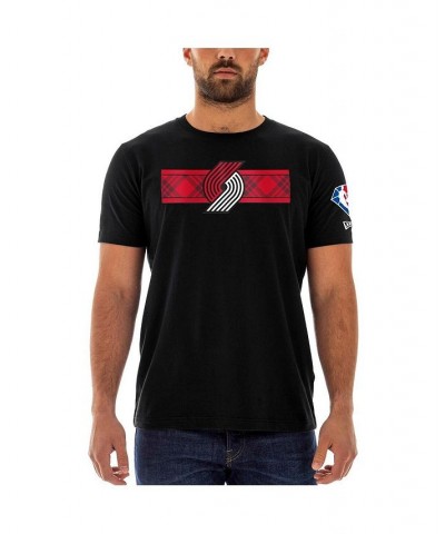 Men's Black Portland Trail Blazers 2021/22 City Edition Brushed Jersey T-shirt $18.35 T-Shirts