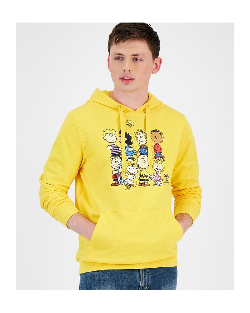 Men's Too Cool Group Snoopy Hoodie Yellow $17.39 Sweatshirt