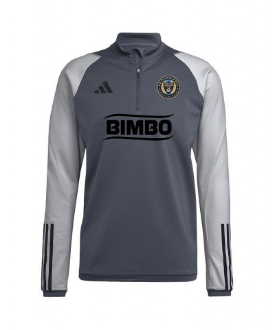 Men's Gray Philadelphia Union 2023 On-Field AEROREADY Quarter-Zip Training Top $39.10 Tops