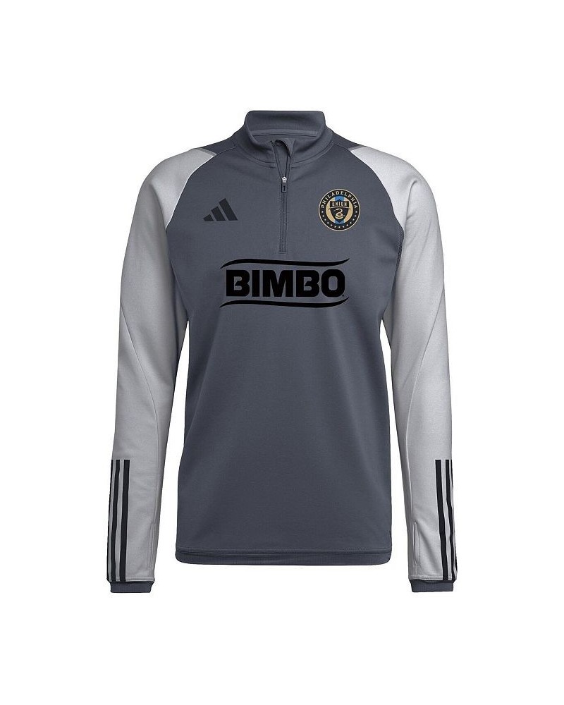 Men's Gray Philadelphia Union 2023 On-Field AEROREADY Quarter-Zip Training Top $39.10 Tops