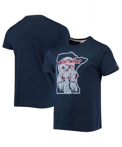 Men's Navy Minnesota Twins Hand-Drawn Logo Tri-Blend T-shirt $23.52 T-Shirts