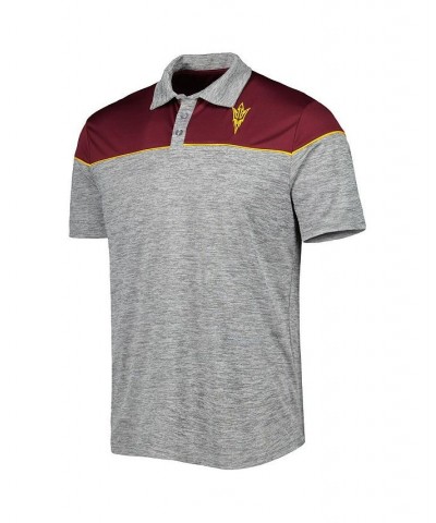 Men's Heathered Gray, Maroon Arizona State Sun Devils Birdie Polo Shirt $23.64 Polo Shirts