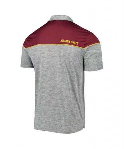 Men's Heathered Gray, Maroon Arizona State Sun Devils Birdie Polo Shirt $23.64 Polo Shirts