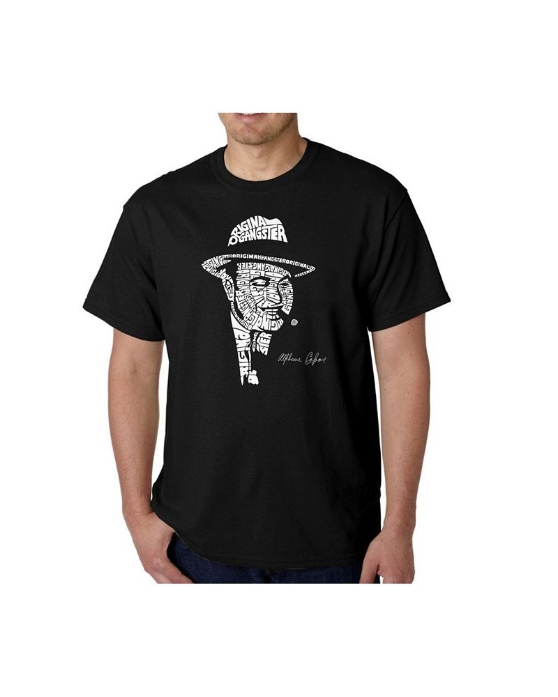 Mens Word Art T-Shirt - Al Capone - Original Gangster Black $17.84 T-Shirts