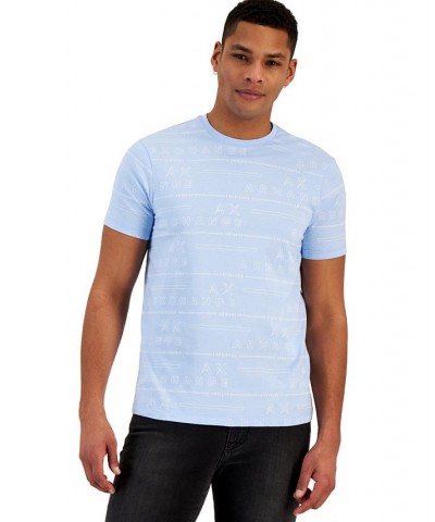 Men's All-Over AX Logo T-Shirt Blue $21.20 T-Shirts