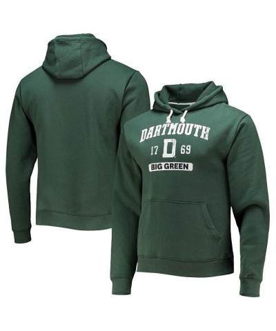 Men's Green Dartmouth Big Green Volume Up Essential Fleece Pullover Hoodie $40.49 Sweatshirt