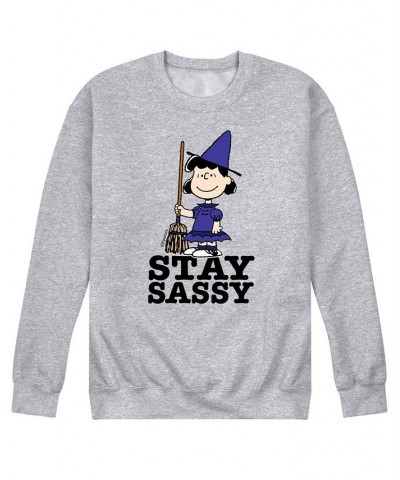 Men's Peanuts Stay Sassy Fleece T-shirt Gray $32.99 T-Shirts