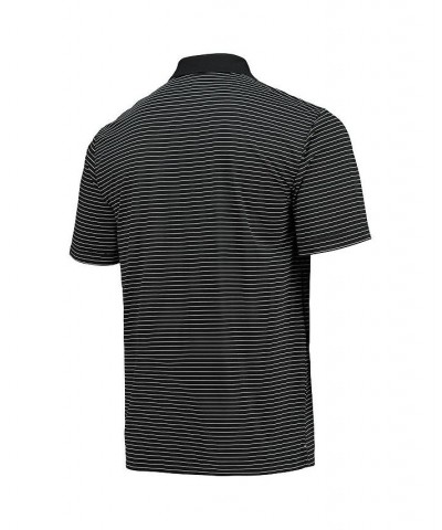 Men's Black Wake Forest Demon Deacons Stadium Stripe Logo Performance Polo Shirt $41.24 Polo Shirts