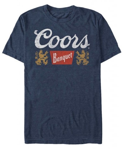 Men's Classic Coors Brewing Company Short Sleeve T-shirt Blue $15.40 T-Shirts