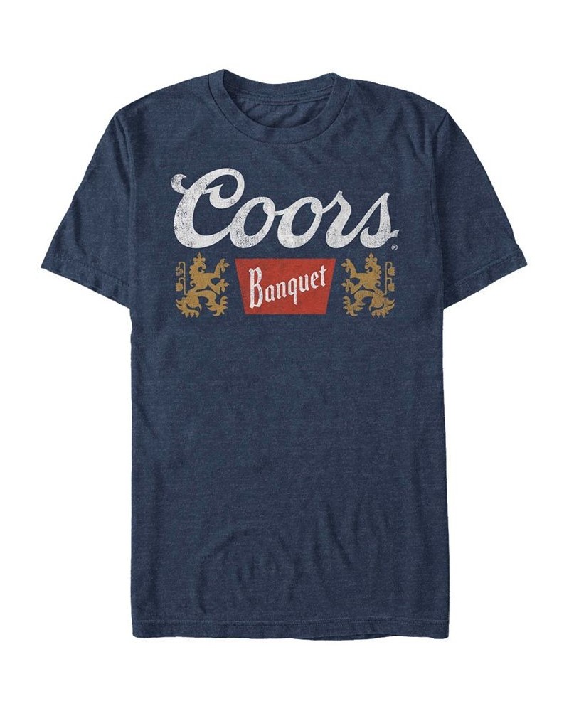 Men's Classic Coors Brewing Company Short Sleeve T-shirt Blue $15.40 T-Shirts