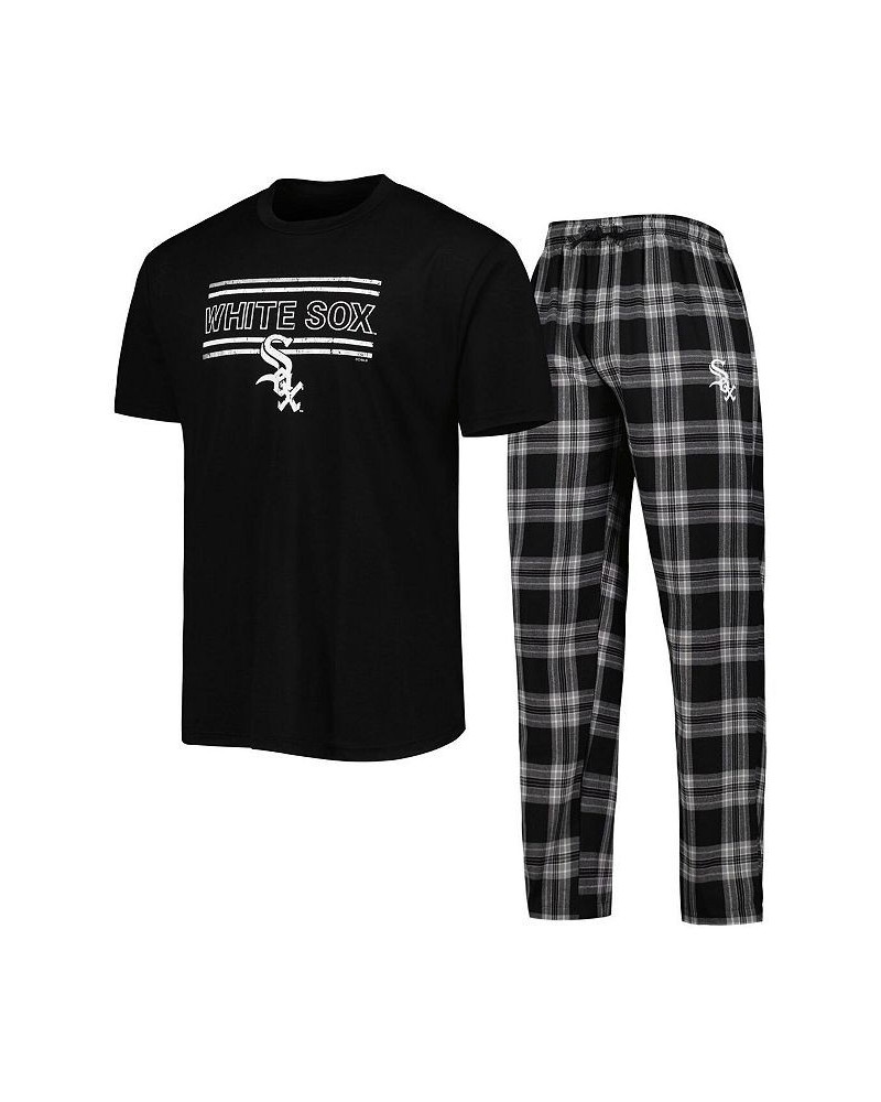 Men's Black and Gray Chicago White Sox Badge T-shirt and Pants Sleep Set $31.19 Pajama