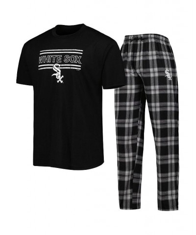 Men's Black and Gray Chicago White Sox Badge T-shirt and Pants Sleep Set $31.19 Pajama