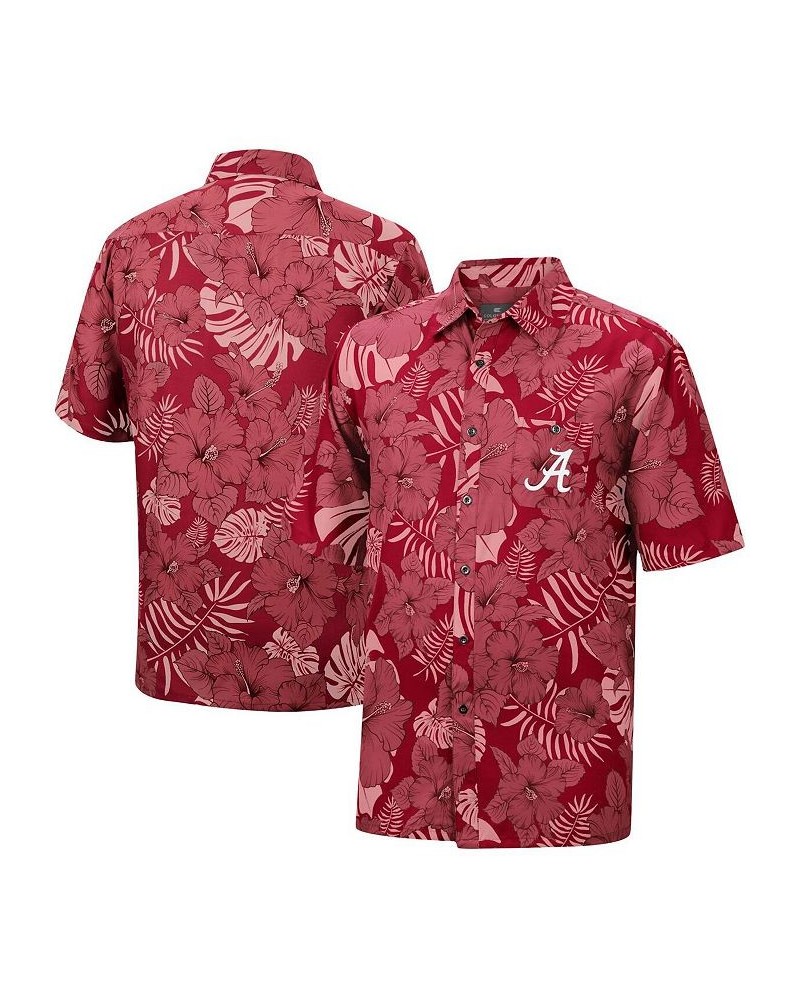 Men's Crimson Alabama Crimson Tide The Dude Camp Button-Up Shirt $31.50 Shirts