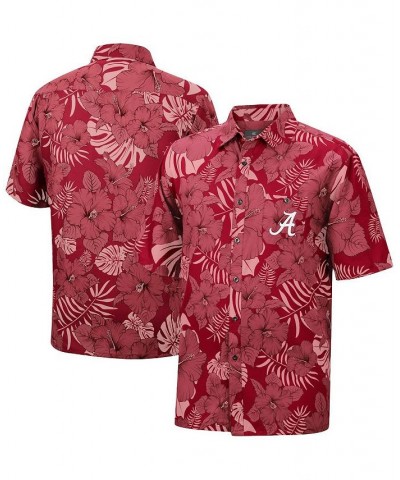 Men's Crimson Alabama Crimson Tide The Dude Camp Button-Up Shirt $31.50 Shirts