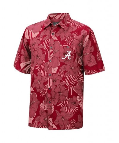 Men's Crimson Alabama Crimson Tide The Dude Camp Button-Up Shirt $31.50 Shirts