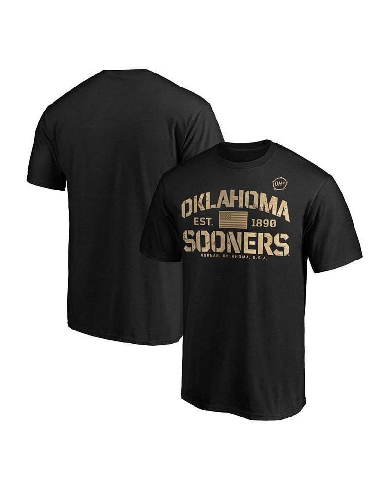 Men's Branded Black Oklahoma Sooners OHT Military-Inspired Appreciation Boot Camp T-shirt $16.45 T-Shirts