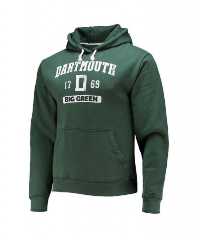 Men's Green Dartmouth Big Green Volume Up Essential Fleece Pullover Hoodie $40.49 Sweatshirt