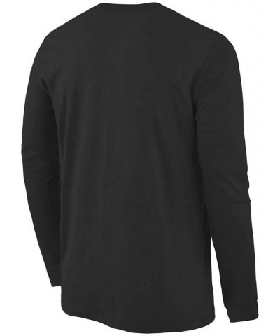 Men's Black Iowa Hawkeyes Distressed Arch Over Logo Long Sleeve Hit T-shirt $14.40 T-Shirts