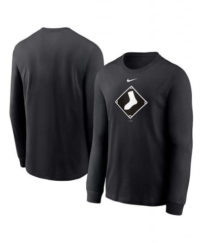 Men's Black Chicago White Sox Alternate Logo Long Sleeve T-shirt $25.49 T-Shirts