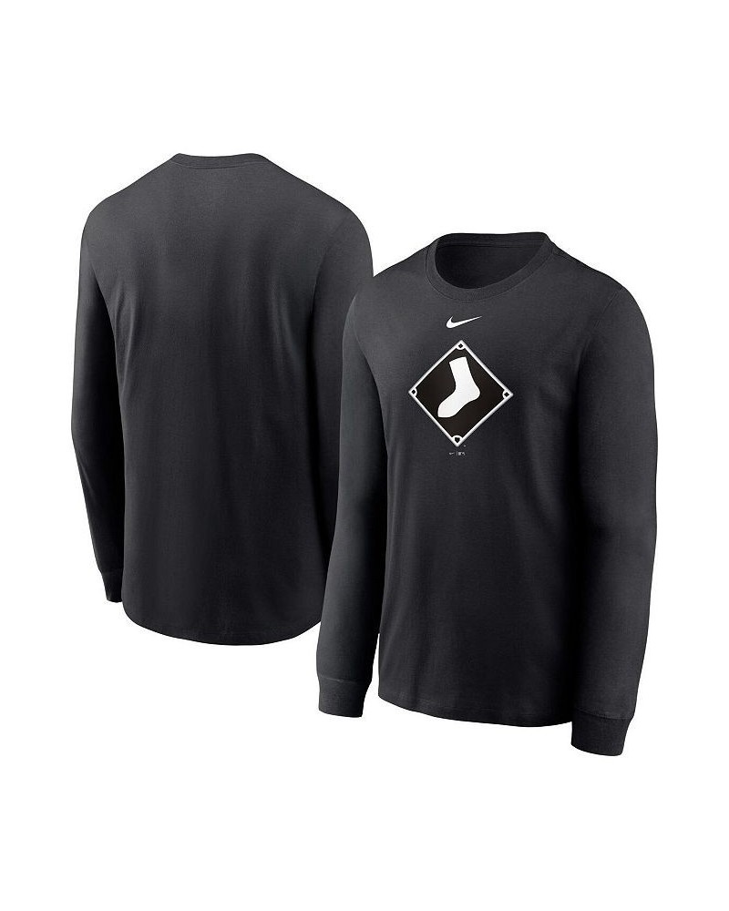 Men's Black Chicago White Sox Alternate Logo Long Sleeve T-shirt $25.49 T-Shirts