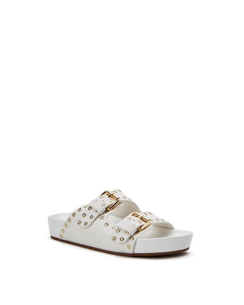 Women's The Buckle Footbed Sandals White $32.70 Shoes