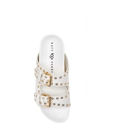 Women's The Buckle Footbed Sandals White $32.70 Shoes