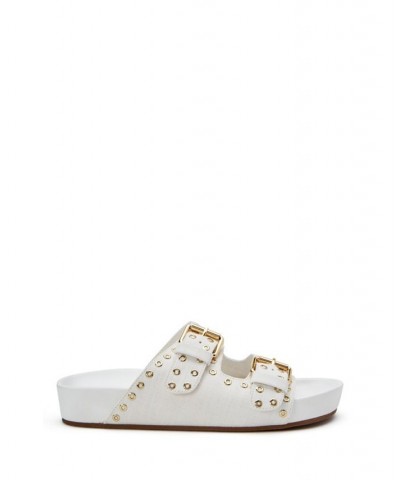 Women's The Buckle Footbed Sandals White $32.70 Shoes