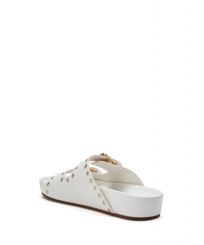 Women's The Buckle Footbed Sandals White $32.70 Shoes