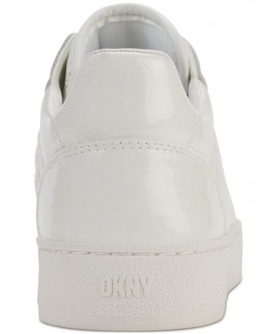 Women's Oriel Quilted Lace-Up Low-Top Sneakers Pale White $77.91 Shoes