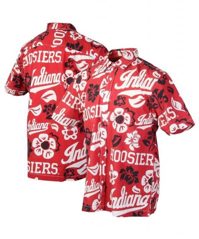 Men's Crimson Indiana Hoosiers Floral Button-Up Shirt $31.50 Shirts