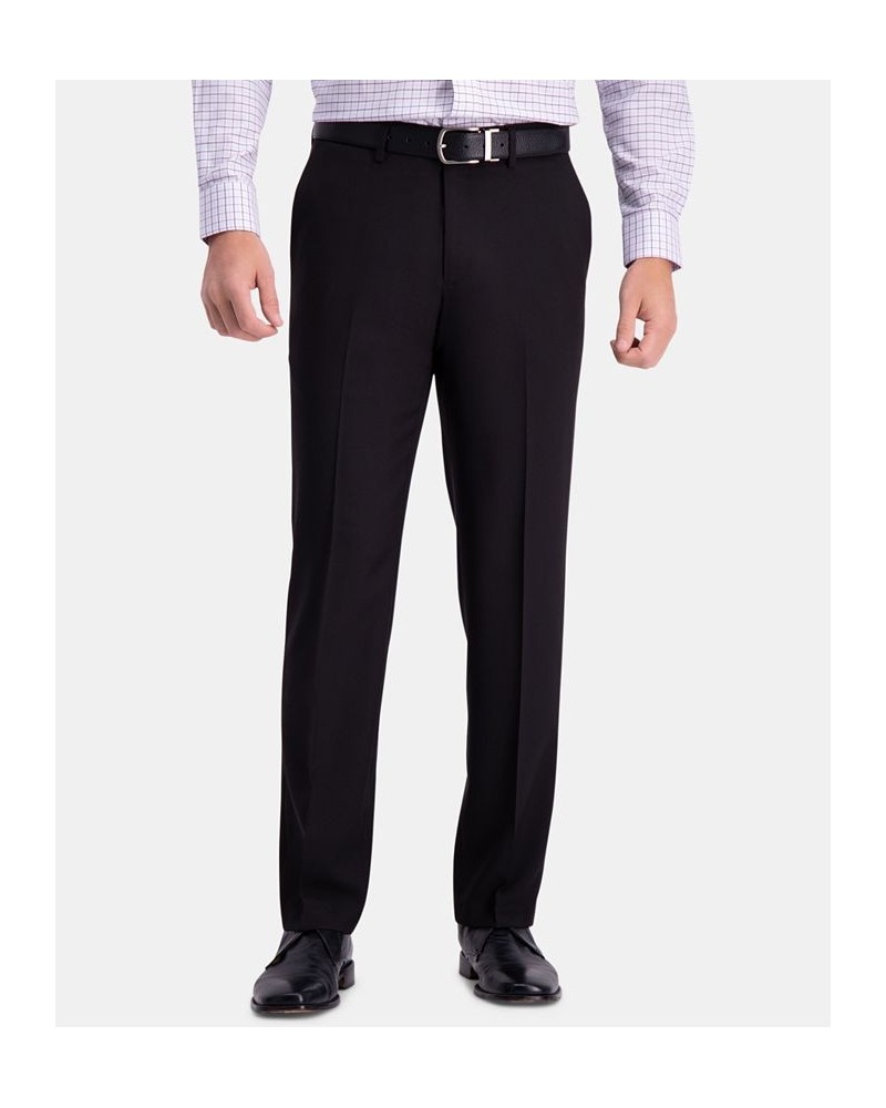 Men’s Premium Comfort Straight-Fit 4-Way Stretch Wrinkle-Free Flat-Front Dress Pants Black $32.44 Pants