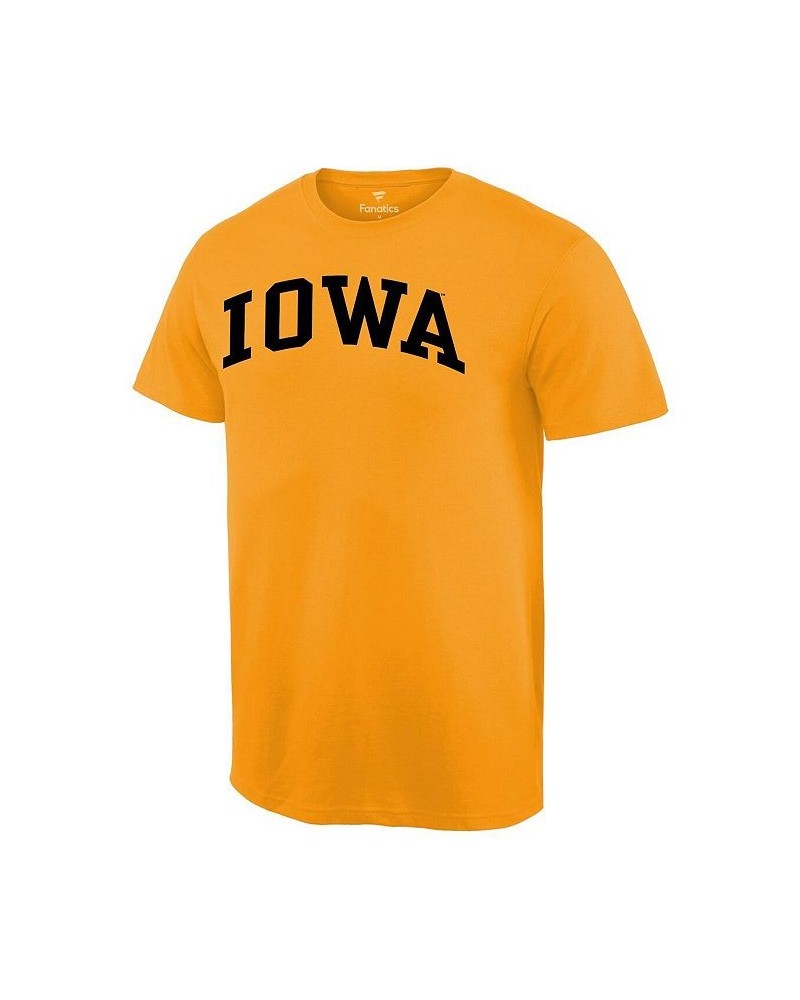 Men's Gold Iowa Hawkeyes Basic Arch T-shirt $12.00 T-Shirts