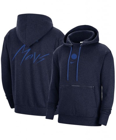 Men's Heather Navy Dallas Mavericks Courtside Versus Flight Pullover Hoodie $41.30 Sweatshirt