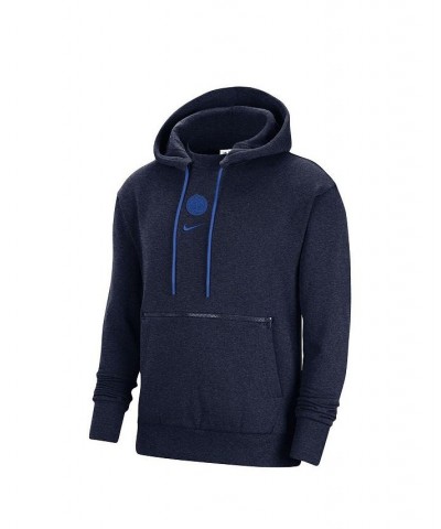 Men's Heather Navy Dallas Mavericks Courtside Versus Flight Pullover Hoodie $41.30 Sweatshirt