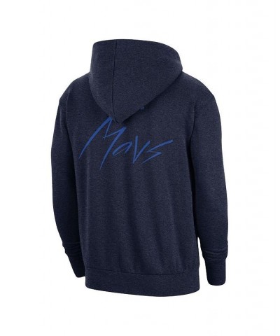 Men's Heather Navy Dallas Mavericks Courtside Versus Flight Pullover Hoodie $41.30 Sweatshirt