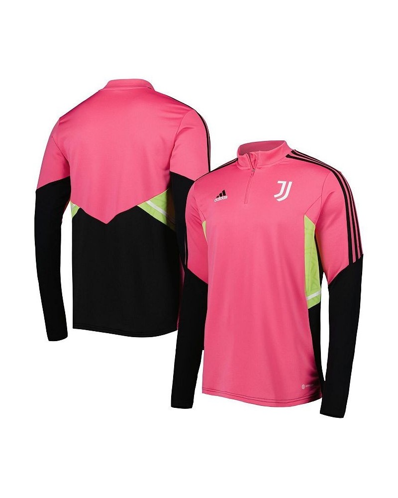 Men's Pink Juventus Training AEROREADY Quarter-Zip Top $46.74 Sweatshirt