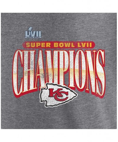 Men's Branded Heather Gray Kansas City Chiefs Super Bowl LVII Champions Rewrite History Tri-Blend T-shirt $27.83 T-Shirts