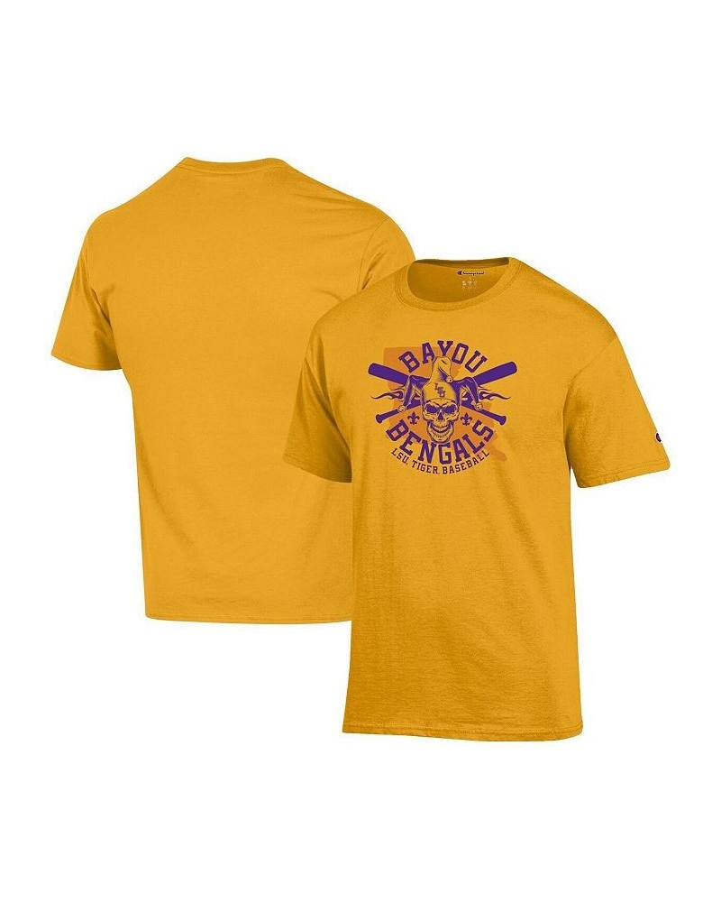 Men's Gold LSU Tigers Bayou Bengals Baseball T-shirt $15.58 T-Shirts