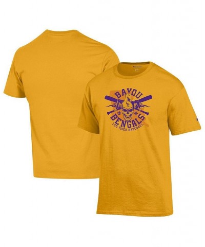 Men's Gold LSU Tigers Bayou Bengals Baseball T-shirt $15.58 T-Shirts