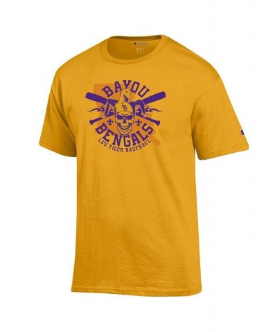 Men's Gold LSU Tigers Bayou Bengals Baseball T-shirt $15.58 T-Shirts