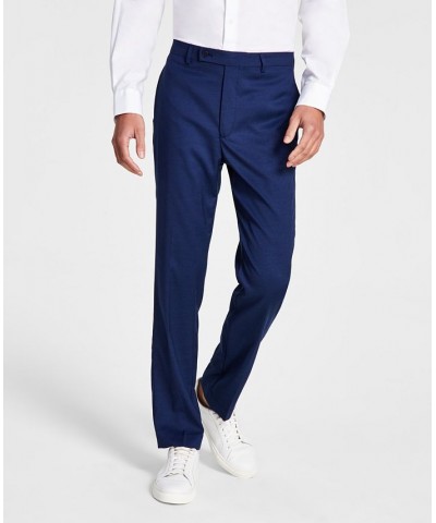 Men's Blue Tic Modern-Fit Performance Stretch Suit Separates Blue $47.15 Suits