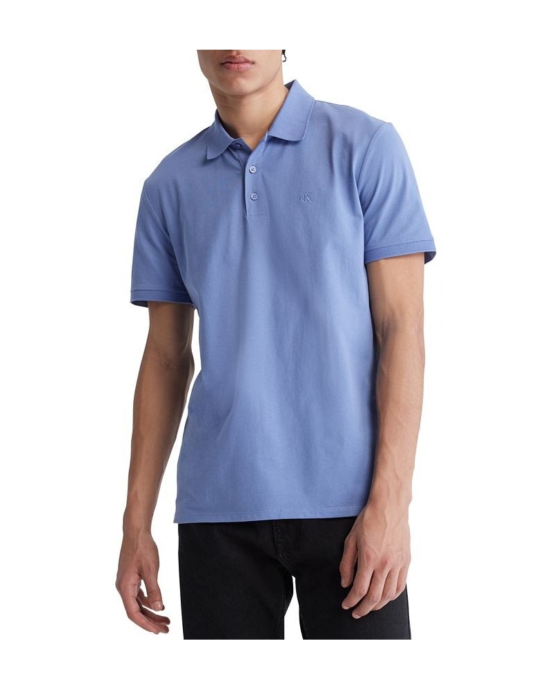 Men's Regular-Fit Smooth Cotton Monogram Logo Polo Shirt PD13 $27.49 Polo Shirts