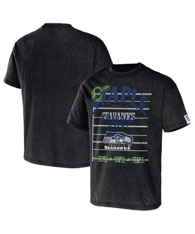 Men's NFL X Staple Black Seattle Seahawks Gridiron Short Sleeve T-shirt $18.40 T-Shirts