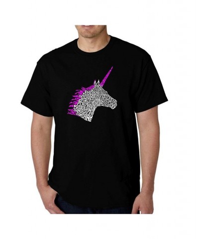 Men's Word Art T-Shirt - Unicorn Gray $17.84 T-Shirts