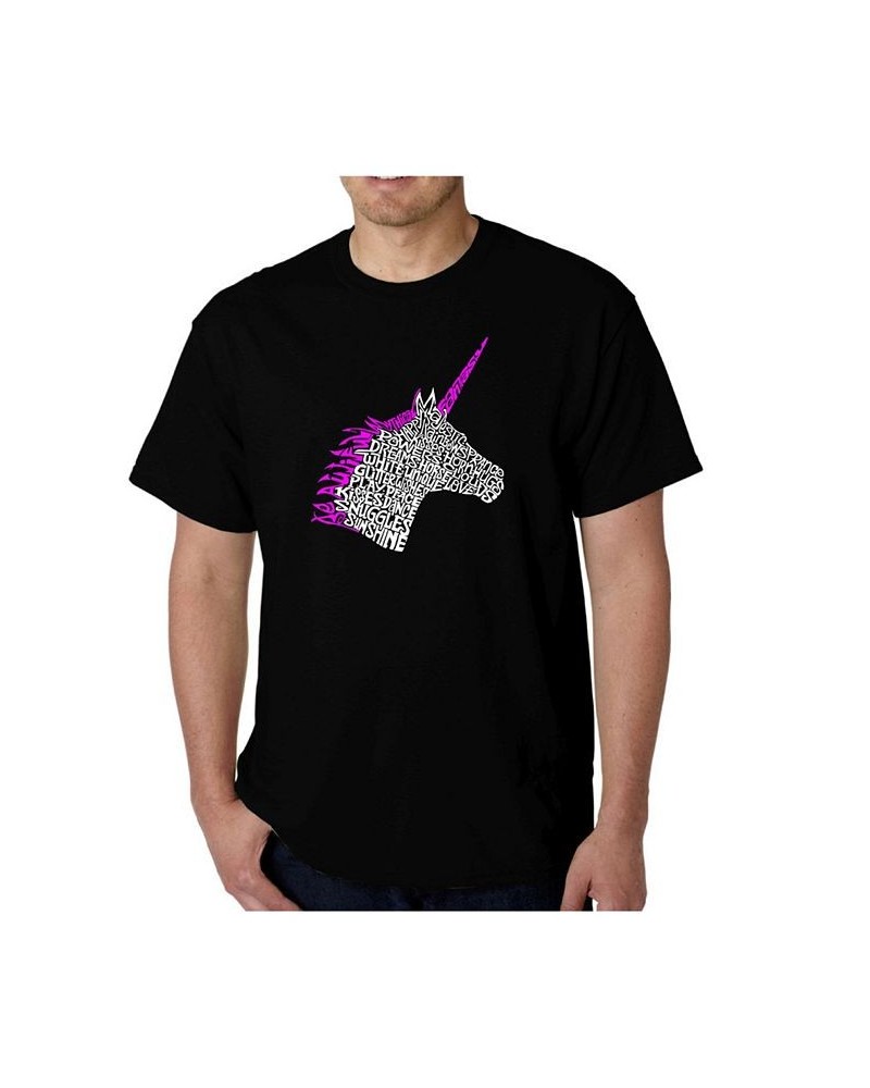 Men's Word Art T-Shirt - Unicorn Gray $17.84 T-Shirts