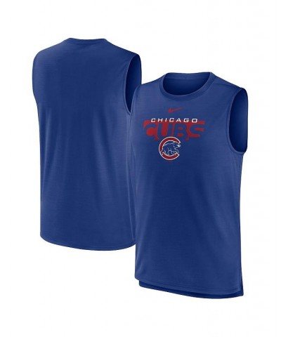 Men's Royal Chicago Cubs Knockout Stack Exceed Performance Muscle Tank Top $23.39 T-Shirts