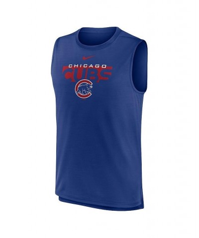 Men's Royal Chicago Cubs Knockout Stack Exceed Performance Muscle Tank Top $23.39 T-Shirts