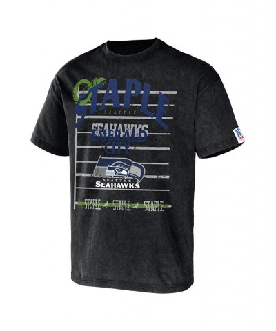 Men's NFL X Staple Black Seattle Seahawks Gridiron Short Sleeve T-shirt $18.40 T-Shirts