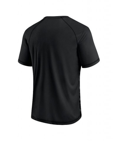 Men's Branded Black Wisconsin Badgers Arch Outline Raglan T-shirt $18.45 T-Shirts